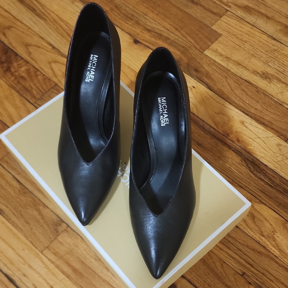 Michael Kors Black Leather Heels